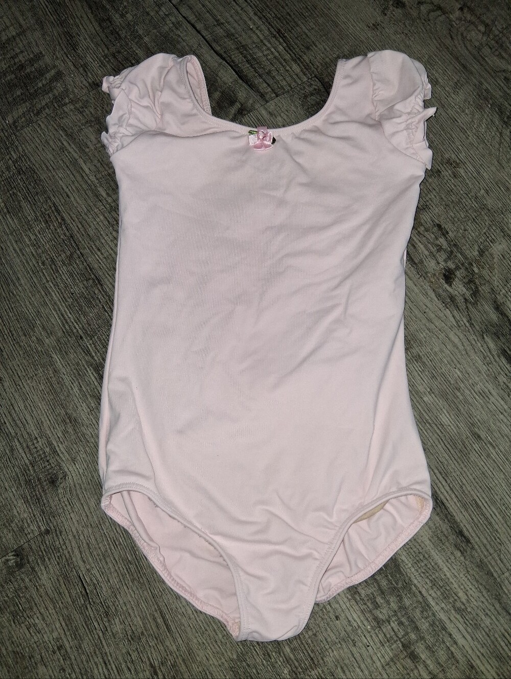 Revolution dancewear girls puffy sleeve leotard size L